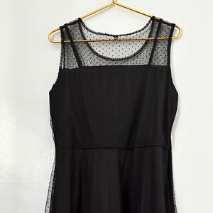Black Vintage Style Plus Size Dress With Lace